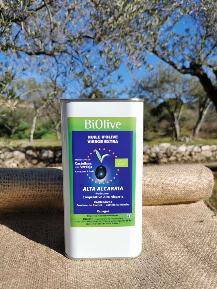 Huile d'olive de la coopérative Alta Alcarria (Espagne). Récolte de l'hiver 2024-2025. Saveurs fruitées - Assaisonnement.