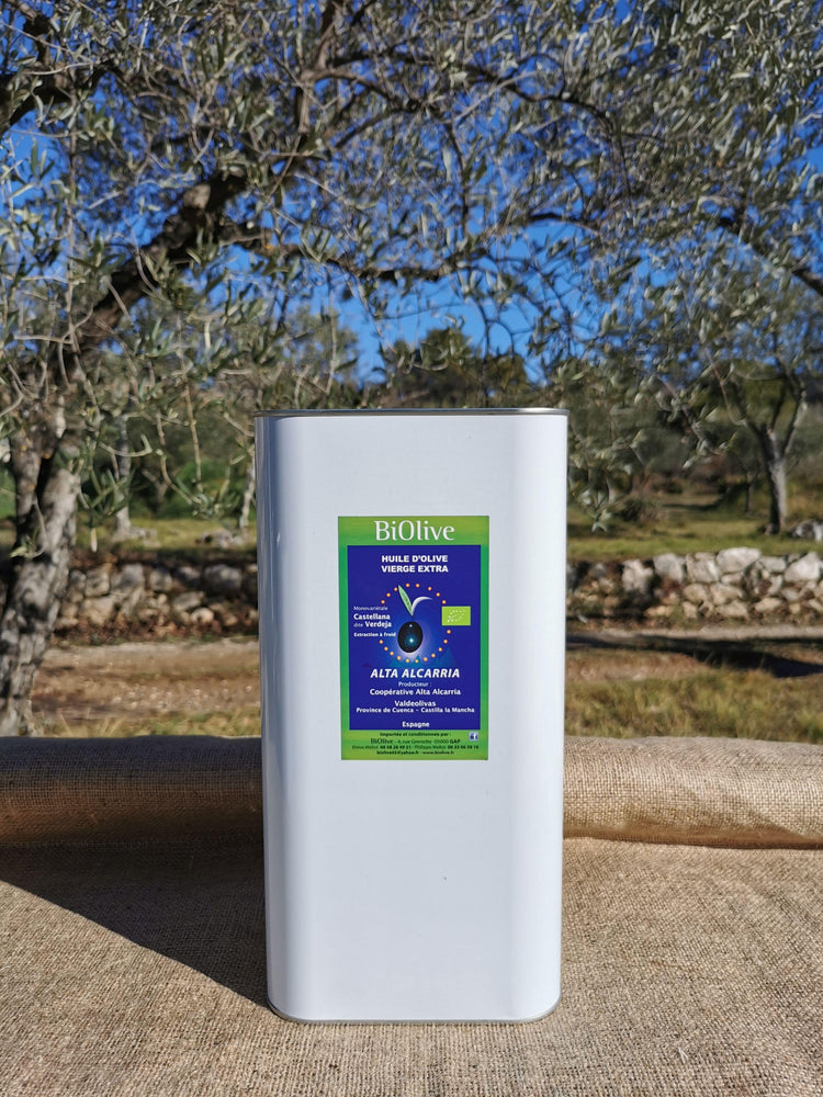 Huile d'olive de la coopérative Alta Alcarria (Espagne). Récolte de l'hiver 2024-2025. Saveurs fruitées - Assaisonnement.