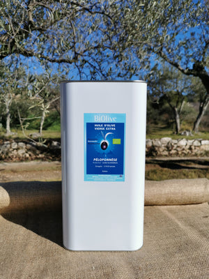 Huile d'olive du Péloponnèse (Grèce).  Récolte de l'hiver 2024-2025. Saveurs fruitées - Assaisonnement & Cuisson.