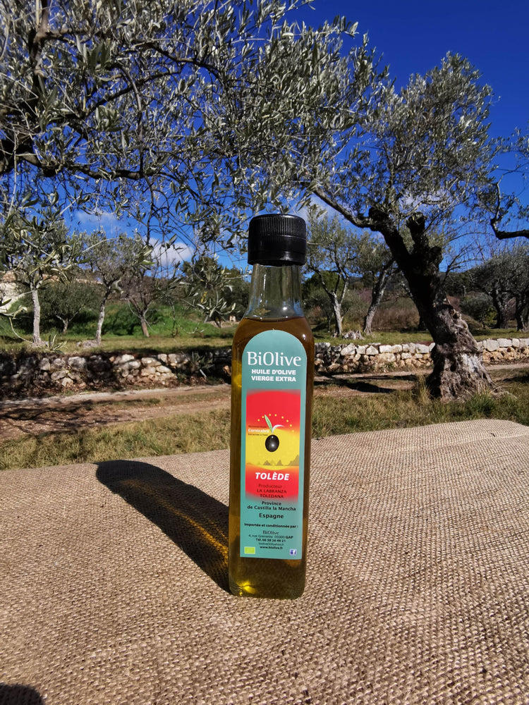 Huile d'olive de Tolède (Espagne). Récolte de l'hiver 2024-2025. Saveurs puissantes - Riche en polyphénols (antioxydants) - Assaisonnement & Cuisson.