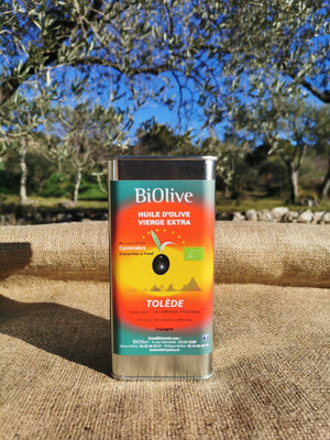 Huile d'olive de Tolède (Espagne). Récolte de l'hiver 2024-2025. Saveurs puissantes - Riche en polyphénols (antioxydants) - Assaisonnement & Cuisson.