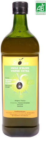 Huile d'olive de Mazan (Vaucluse). Récolte de l'hiver 2024 -2025. Saveurs puissantes - Assaisonnement.
