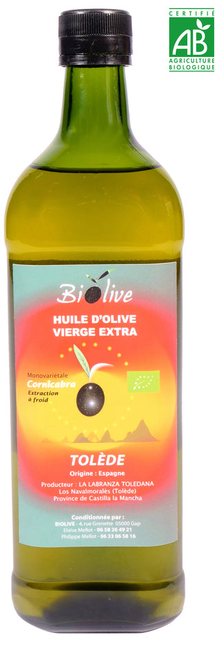 Huile d'olive de Tolède (Espagne). Récolte de l'hiver 2024-2025. Saveurs puissantes - Riche en polyphénols (antioxydants) - Assaisonnement & Cuisson.